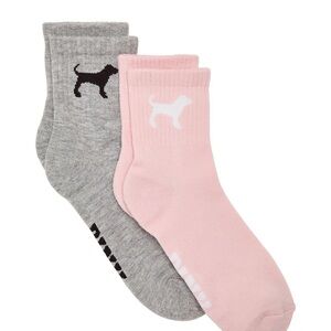 PINK Victoria's Secret Gray and Pink Socks Set